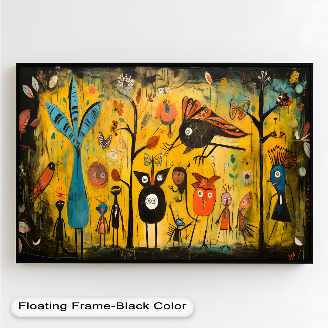 Whimsy in the Wild – Surreal Forest Creature Picasso Oil Painting