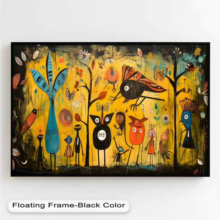 Whimsy in the Wild – Surreal Forest Creature Picasso Oil Painting
