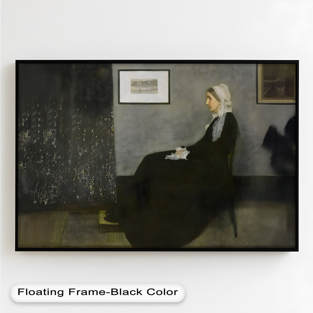 A Quiet Devotion – Seated Woman in Black Historic Oil Painting