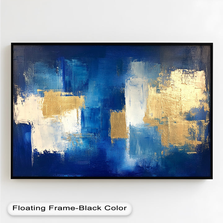 Blue Harmony Abstract – Modernes Ölgemälde