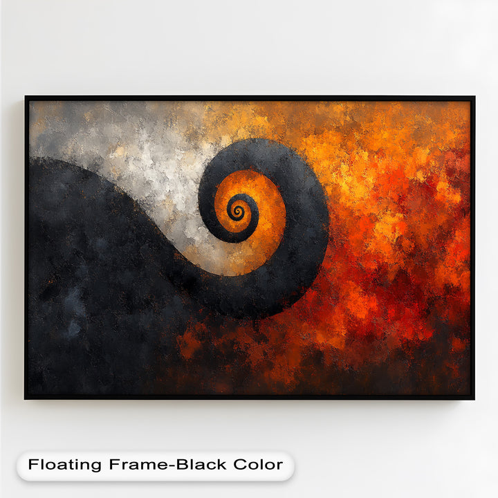 Autumn Swirl – Abstract Spiral Oil Painting