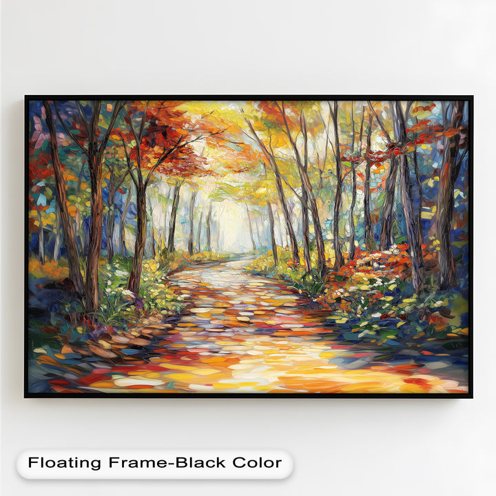 Forest Road to Somewhere – Expressive Oil Painting