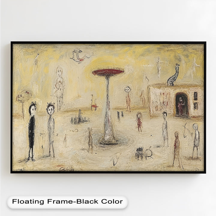 Whispers of the Playground – Dreamlike Surrealist Oil Painting