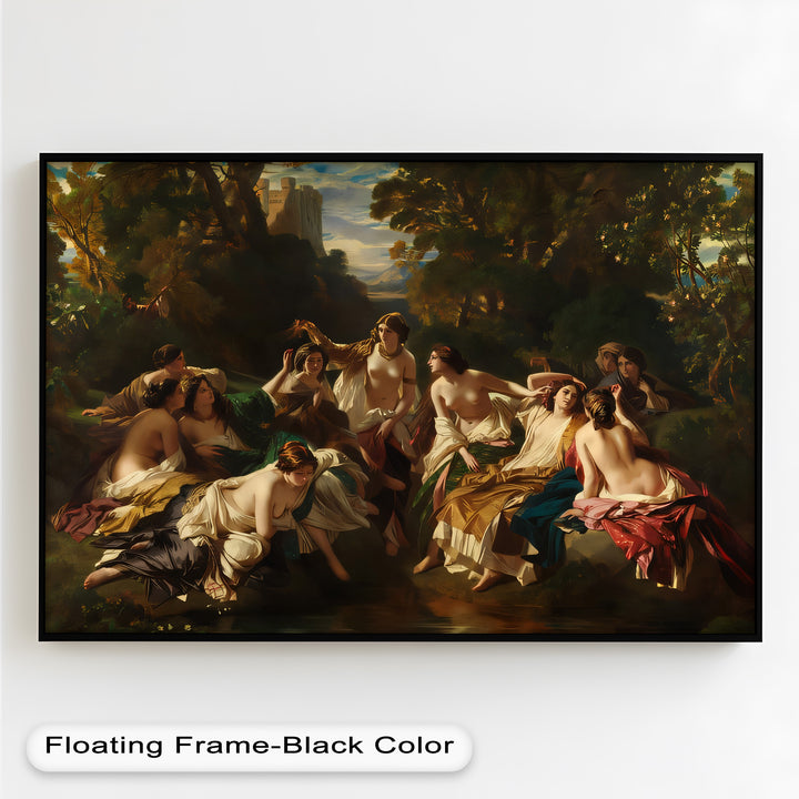 Twilight Reverie – Neoclassical Gathering of Maidens Oil Painting