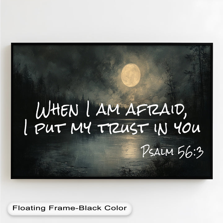 Psalm 56:3 – Trust in God Bible Verse Oil Painting