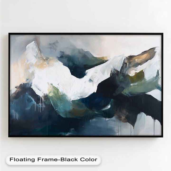 Eclipsed Range – Bold Mountain Shadows Abstract Oil Painting