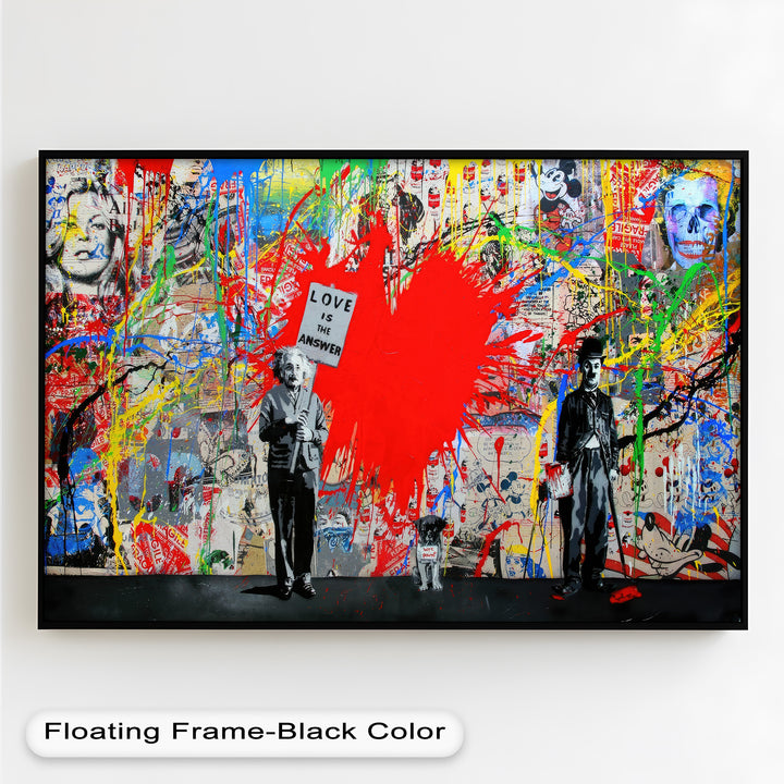 Love Is the Answer – Color Explosion Banksy Oil Painting