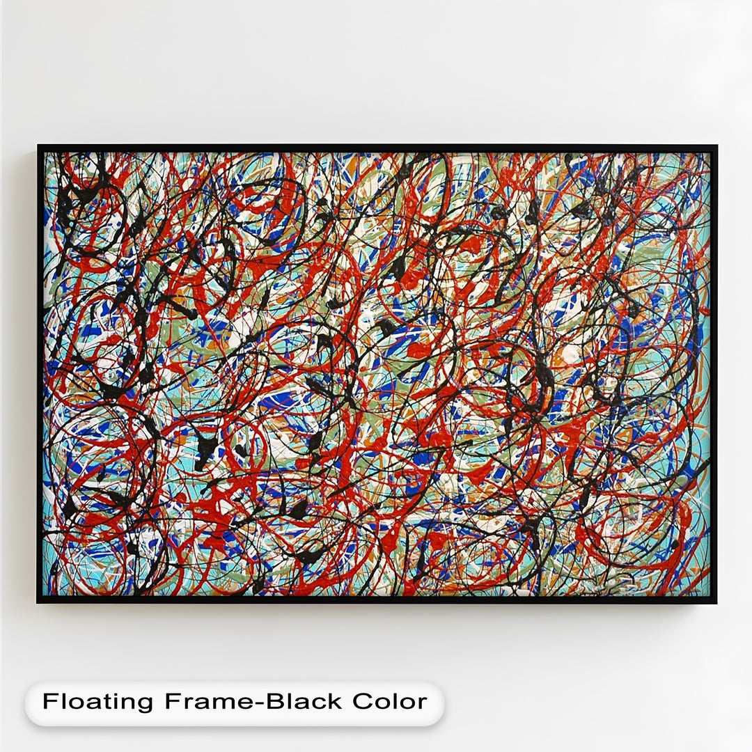 Energetic Abstract Expressionist Wall Art – Modern Oil Painting