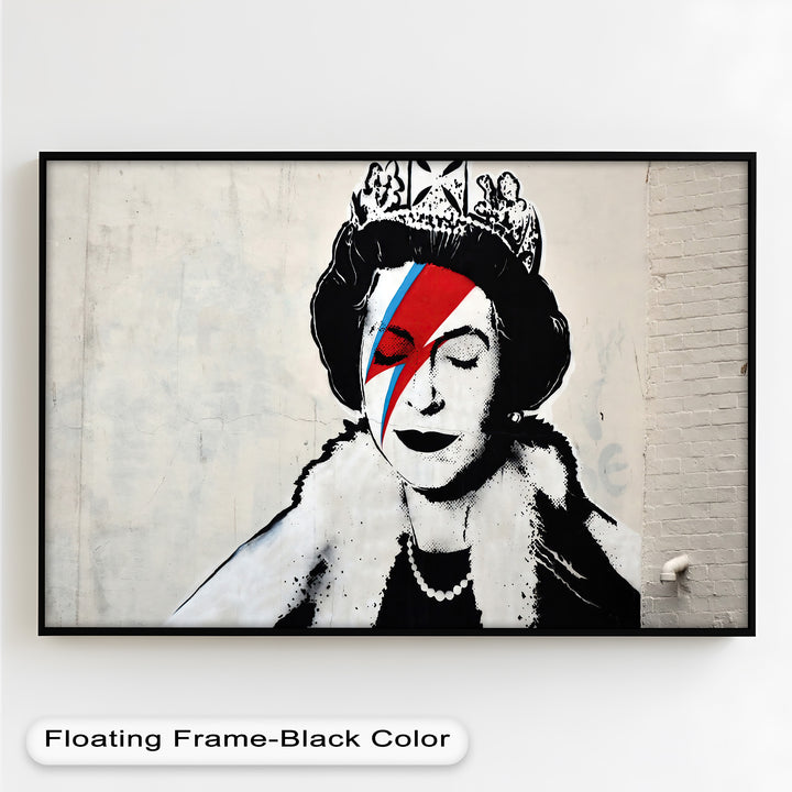 Royal Rebellion – Queen with Bowie Bolt Banksy Oil Painting