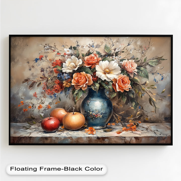 Vintage Floral Harmony – Still Life Oil Painting