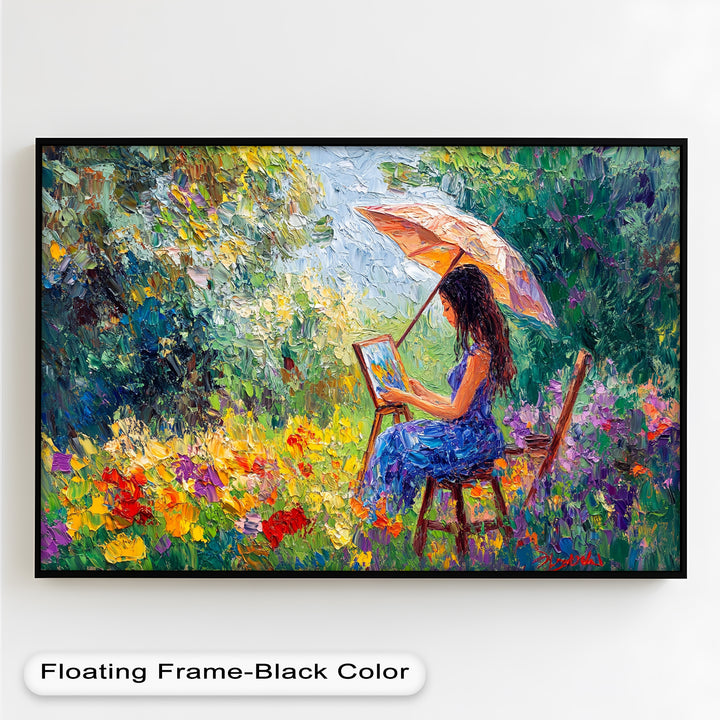 Colorful Garden Scene – Impressionist Oil Painting