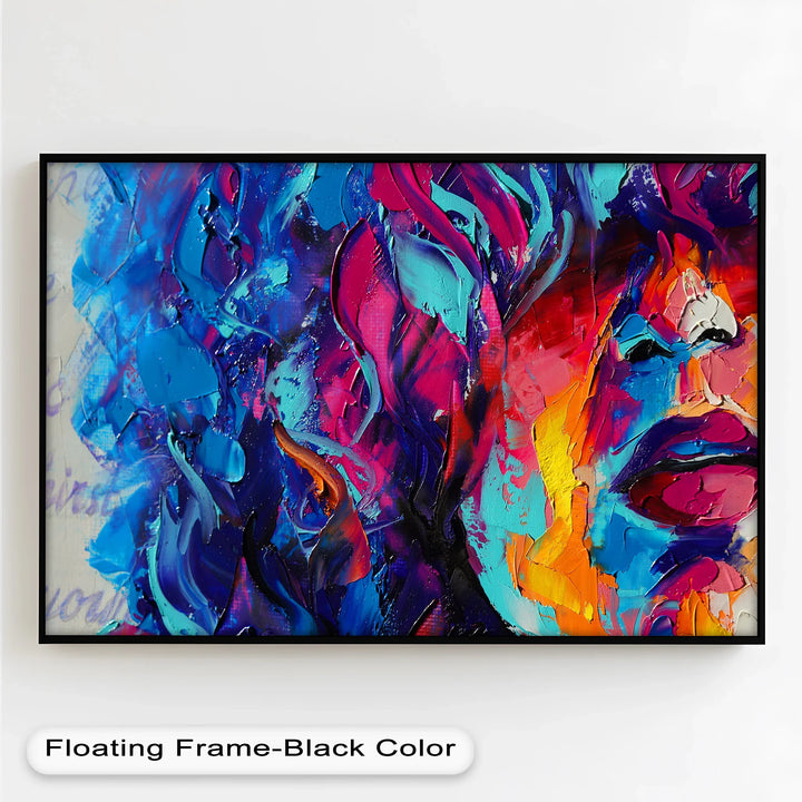 Colored Woman – Expressive Abstract Oil Painting - MyPhotoStation