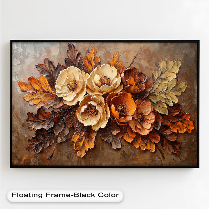 Golden Autumn Florals – Botanical Oil Paintings