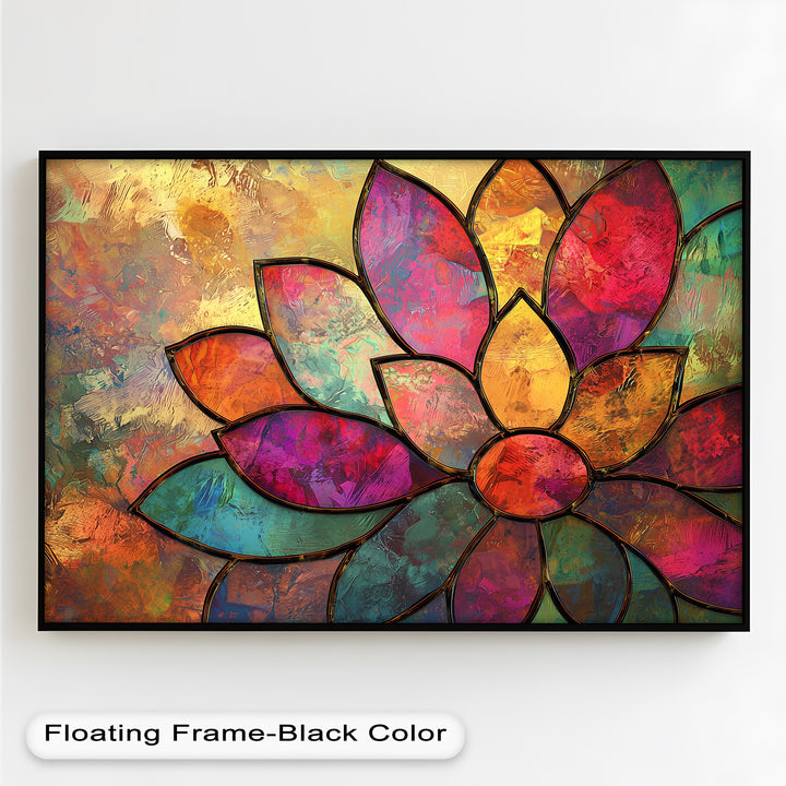 Stained Flower – Framed Oil Painting