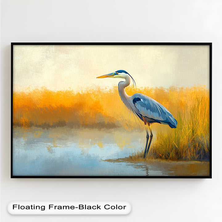 Blue Heron by Autumn Marsh – Animal Oil Painting
