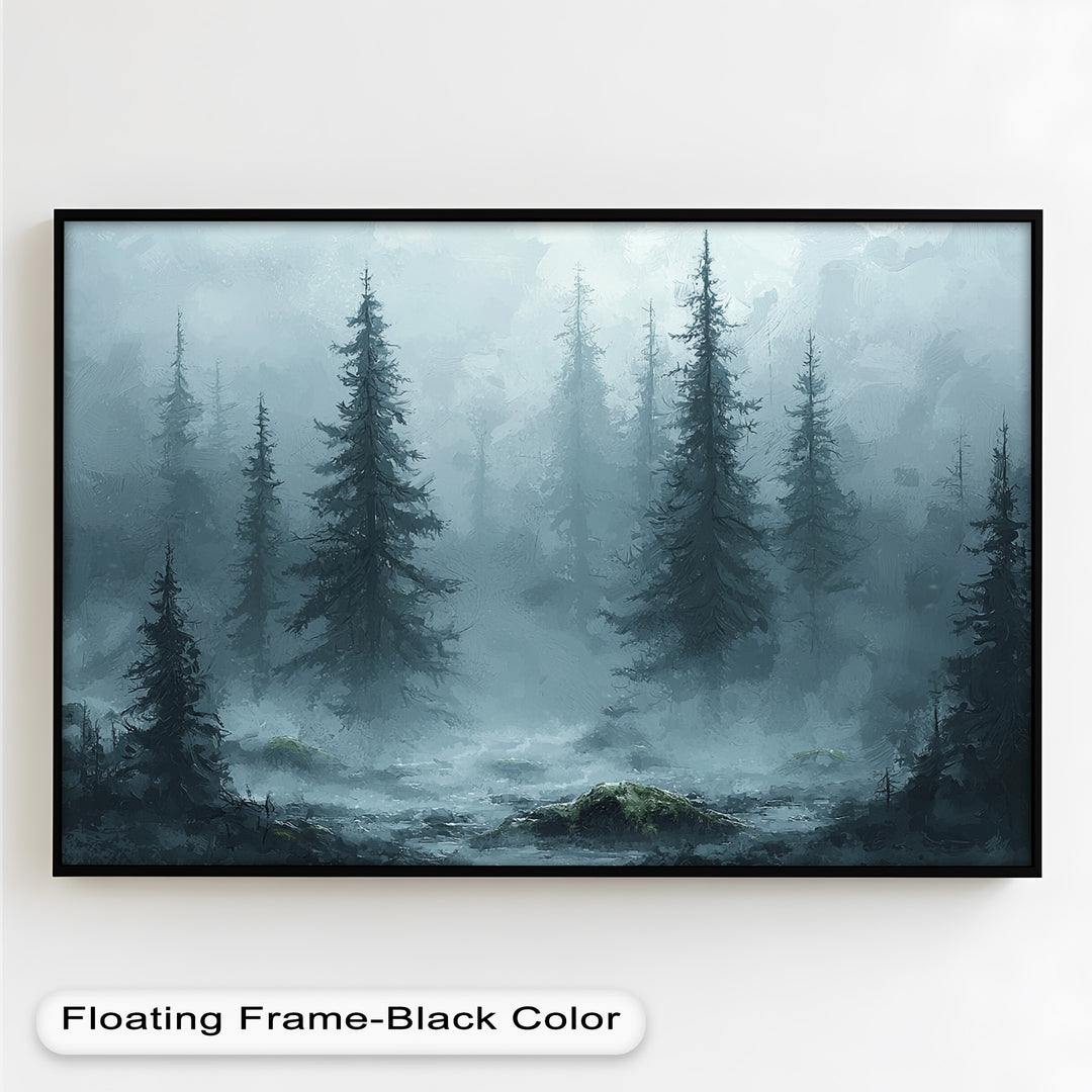 Misty Forest – Tranquil Nature Oil Painting