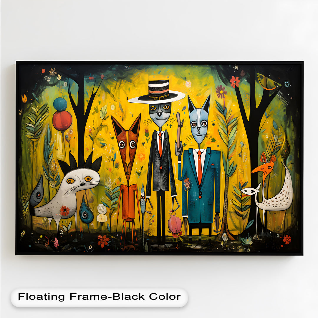 The Dandy Forest – Surreal Animal Portraits in Suits Picasso Oil Painting