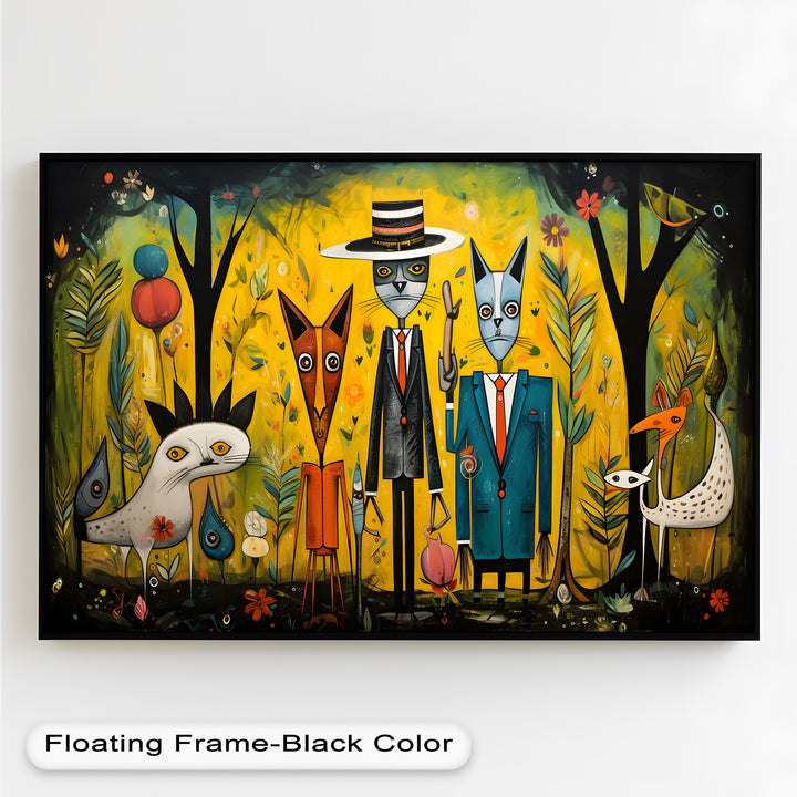 The Dandy Forest – Surreal Animal Portraits in Suits Picasso Oil Painting