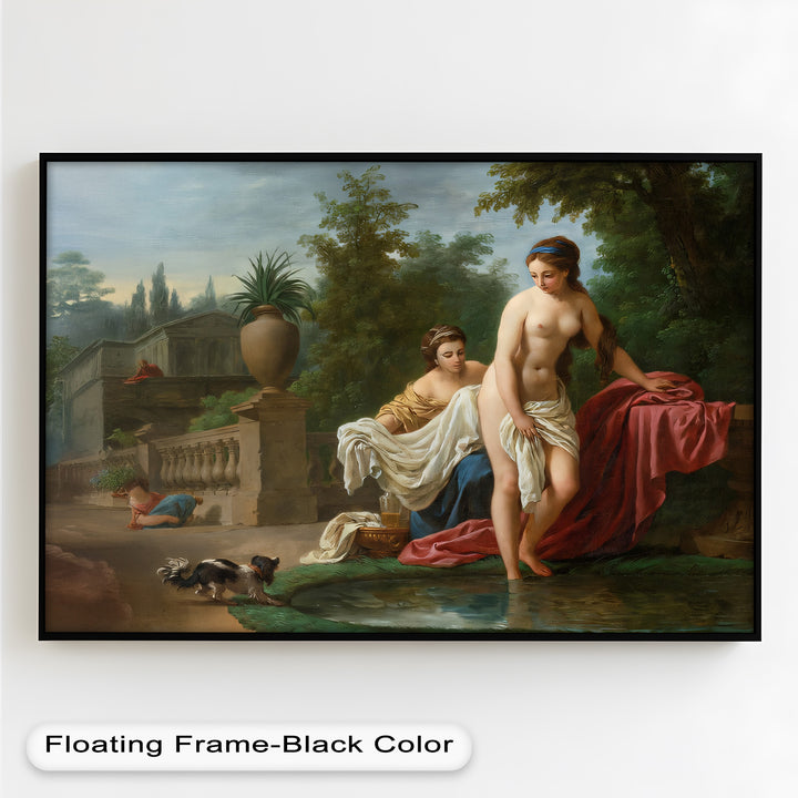 Bathing in the Garden – Neoclassical Elegance Oil Painting