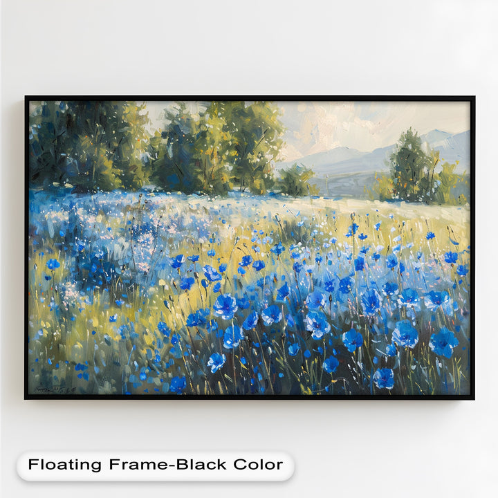 Nature's Harmony: Sea & Bloom – Captivating Oil Painting