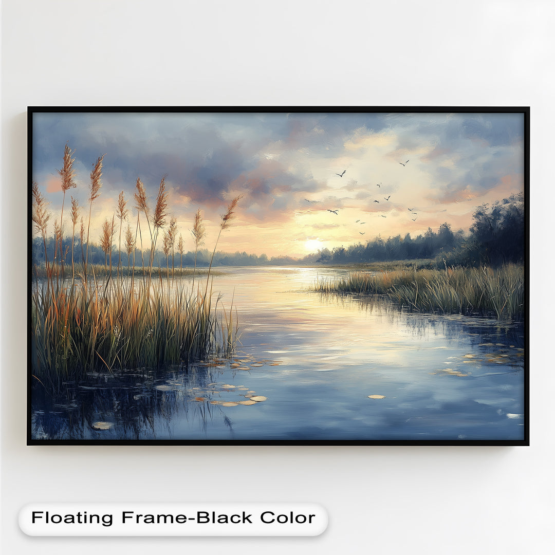 Lake Sunrise – Landscape Oil Painting