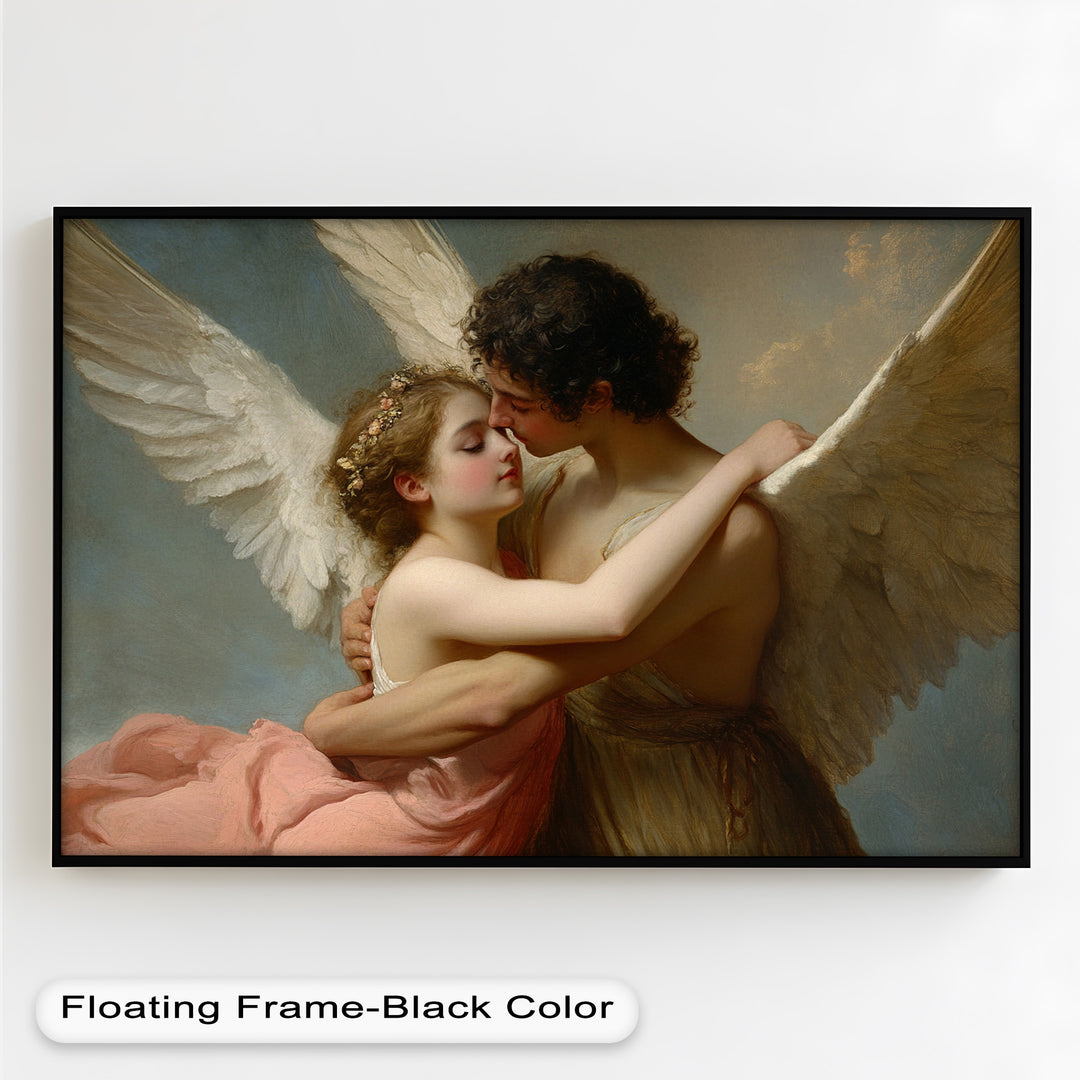 Heavenly Embrace – Cupid and Psyche Renaissance Love Oil Painting