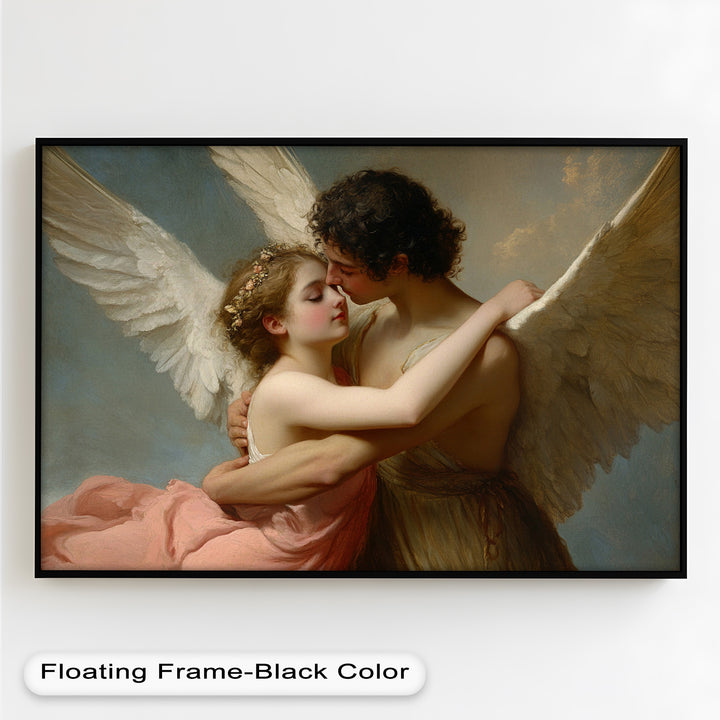 Heavenly Embrace – Cupid and Psyche Renaissance Love Oil Painting
