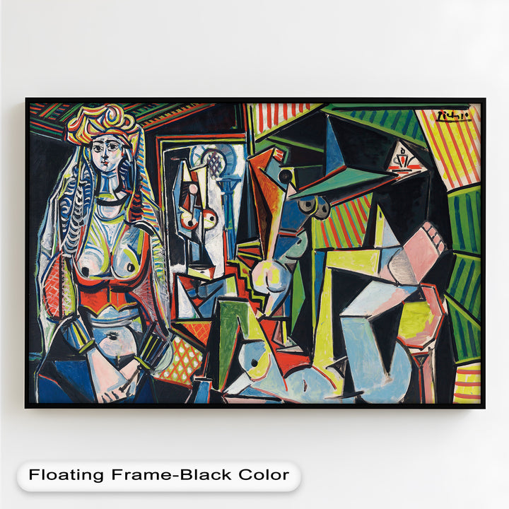 The Mirror Within – Bold Cubist Interior Picasso Oil Painting