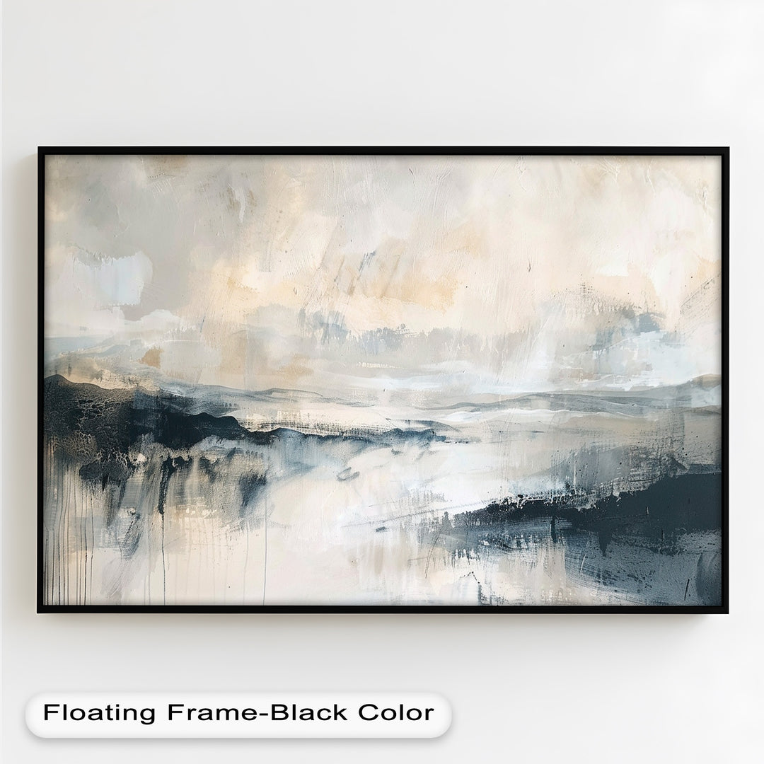 Abstract Landscape Reflection – Modern Serenity Oil Painting