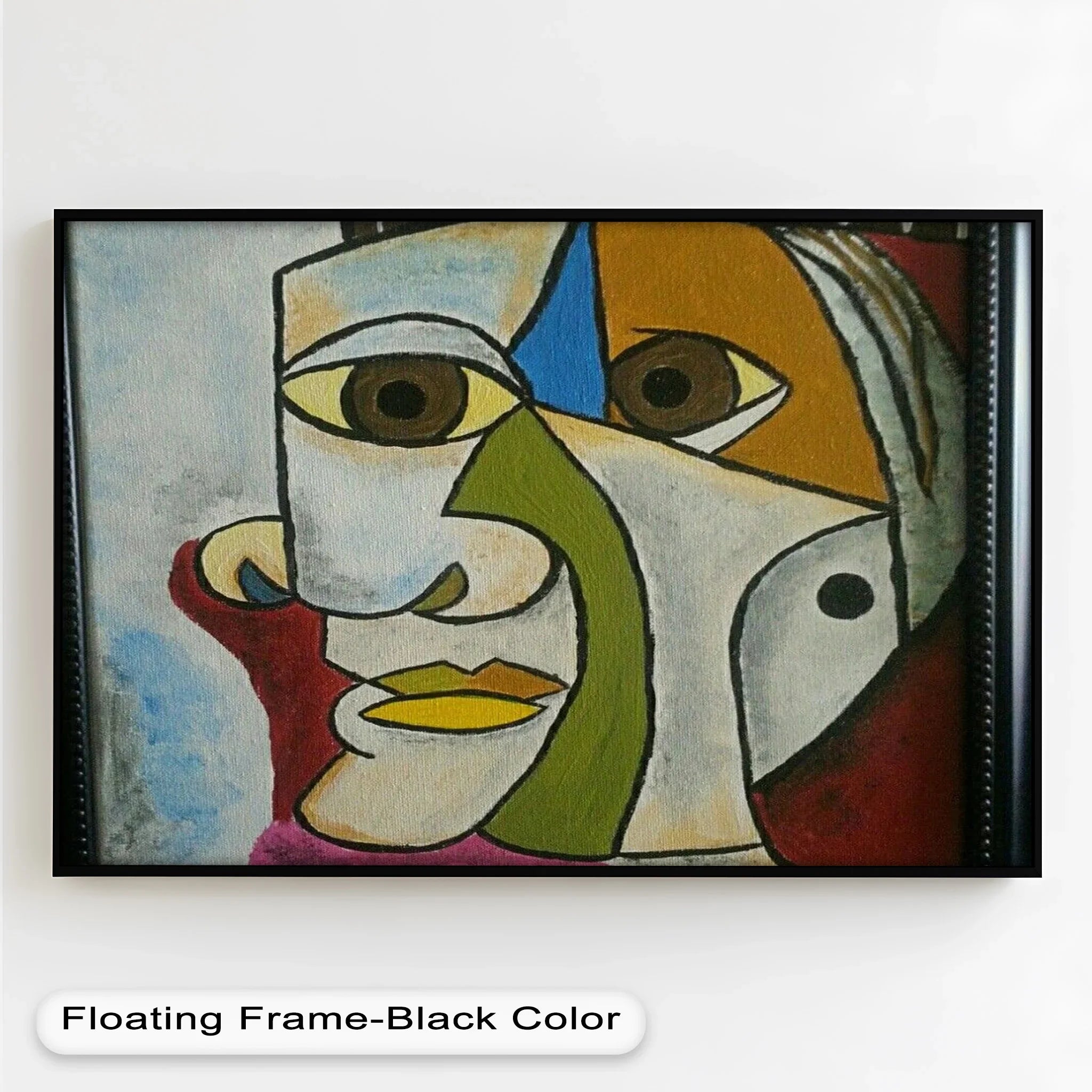Fragmented Persona – Geometric Abstract Picasso Oil Painting