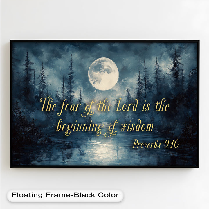Proverbs 9:10 – The Fear of the Lord Bible Verse Oil Painting