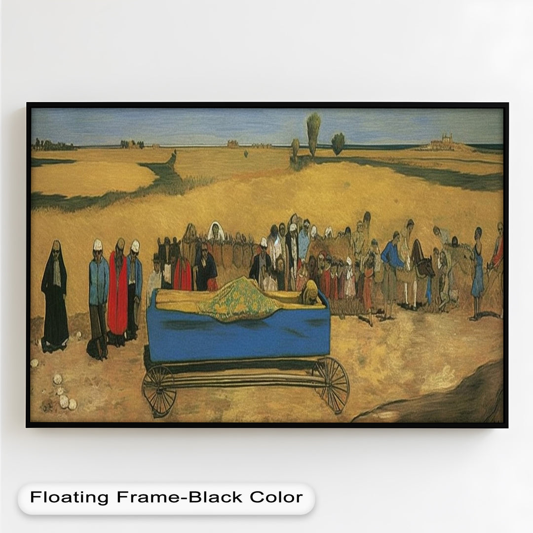 The Funeral Procession – Symbolic Historic Oil Painting