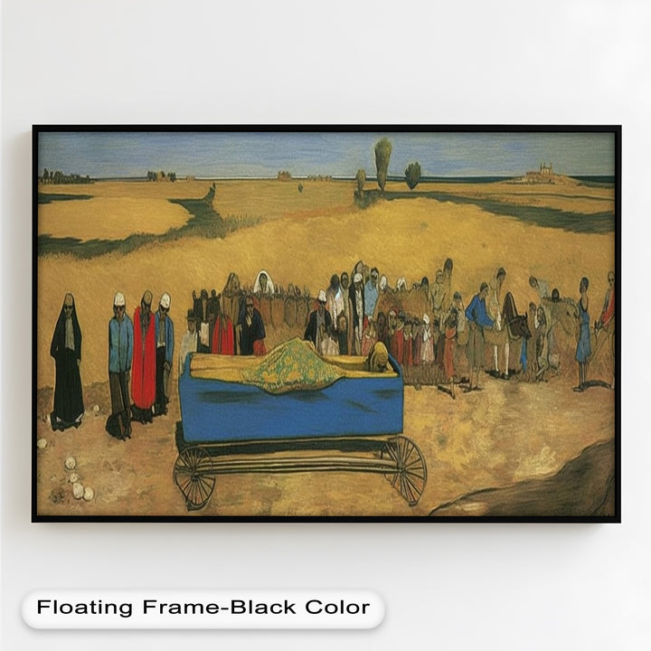 The Funeral Procession – Symbolic Historic Oil Painting