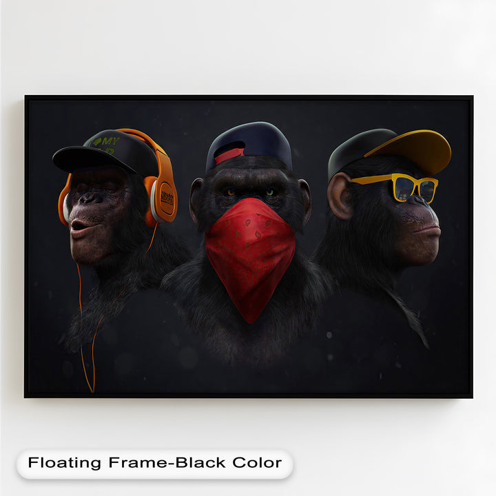 Urban Evolution – Streetwise Chimp Collective Banksy Oil Painting