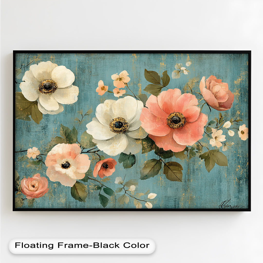 Vintage Bloom – Elegant Floral Oil Painting