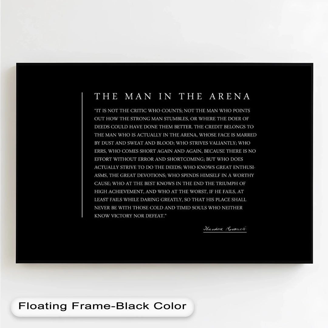 The Man in the Arena – Inspirational Quote Oil Painting - MyPhotoStation