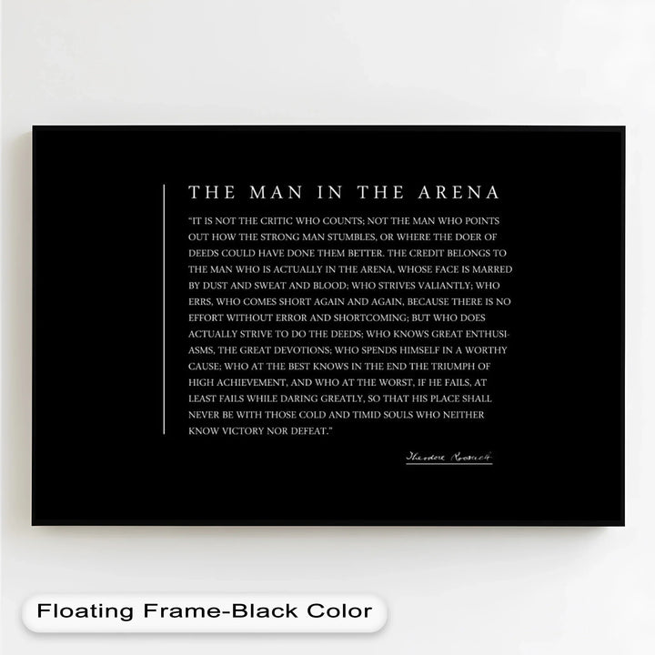 The Man in the Arena – Inspirational Quote Oil Painting - MyPhotoStation