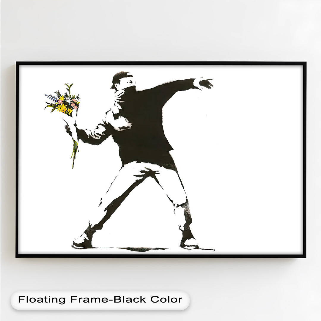 Flower Thrower – Iconic Protest Banksy Oil Painting