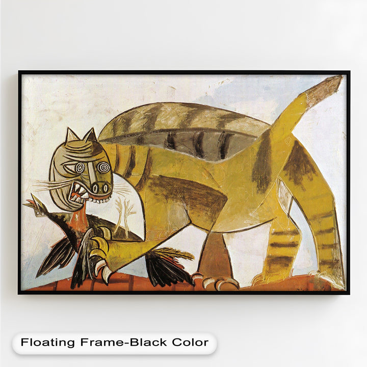 A dramatic composition showing a predator-prey moment, interpreted through surreal distortion and emotional intensity.