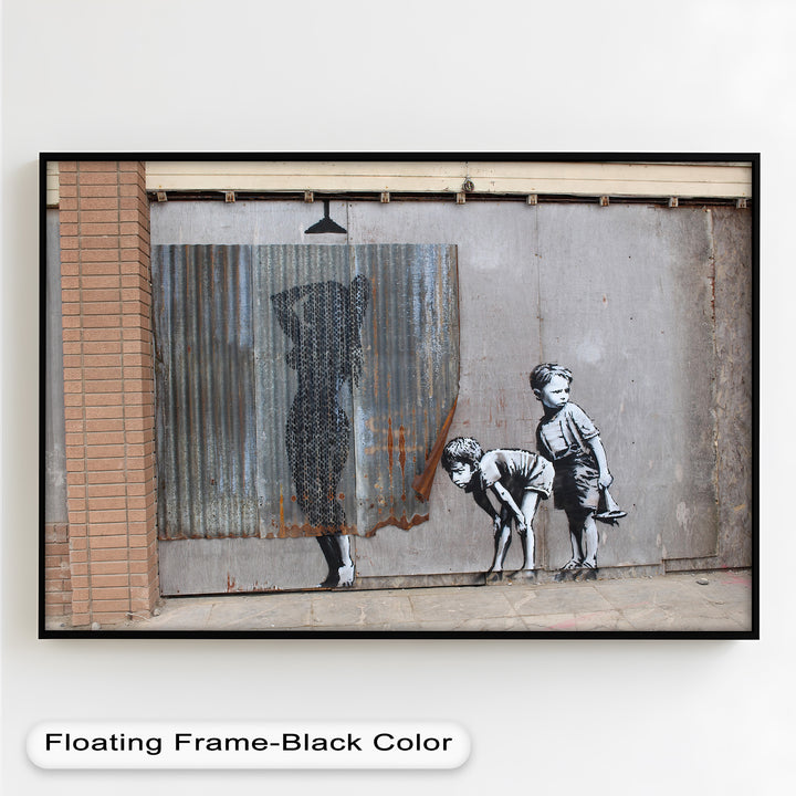 Boys Looking Girl – Banksy Oil Painting