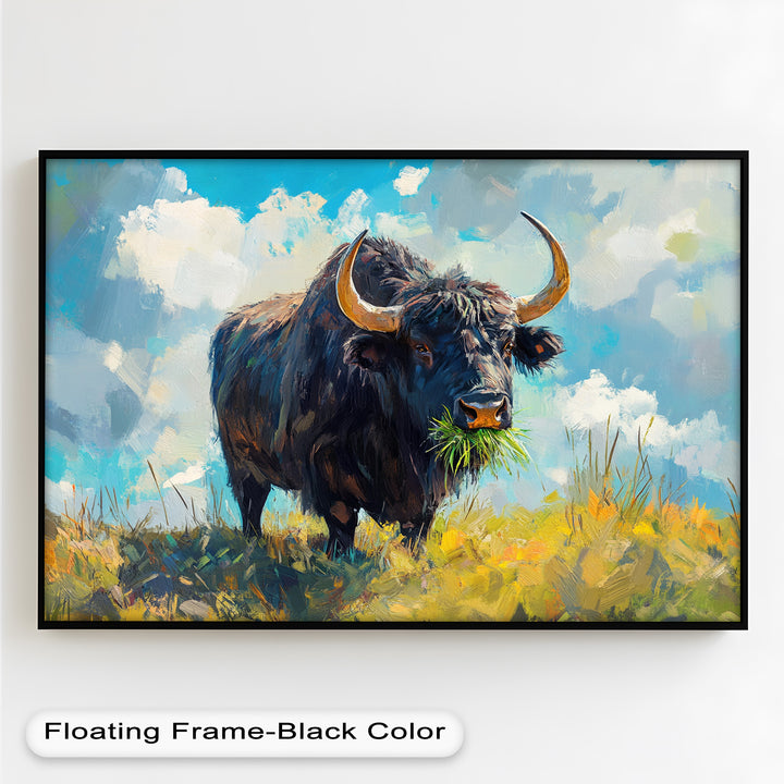Highland Bull – Abstract Oil Painting