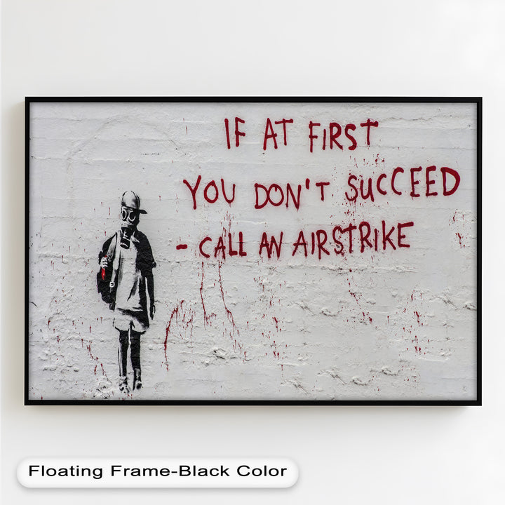 Call an Airstrike – Provocative Banksy Oil Painting