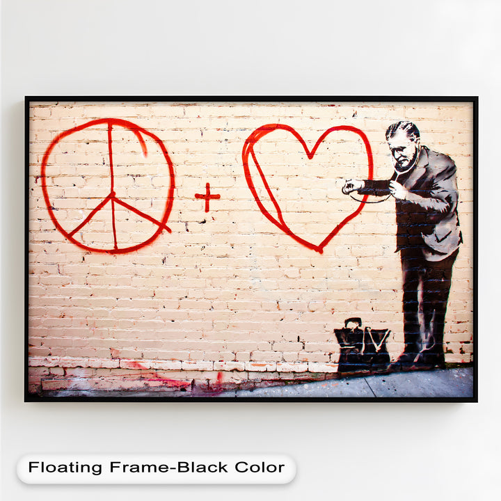 Peace + Love Equation – Banksy Oil Painting