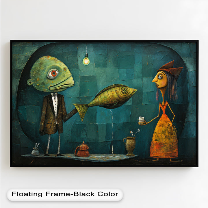 The Offering – Surreal Tea Exchange Picasso Oil Painting