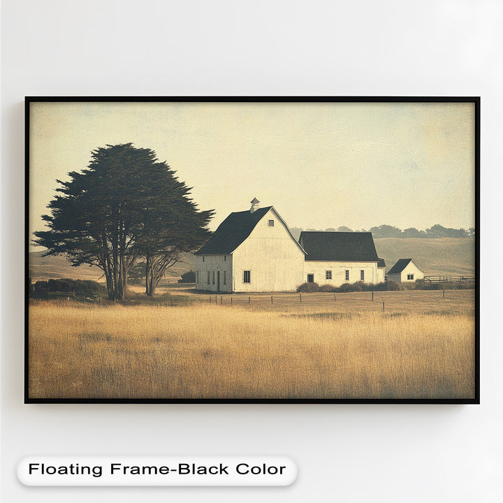 Golden Prairie Barn – Ölgemälde einer Bauernhauslandschaft