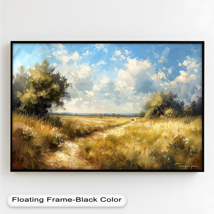 Nostalgic Landscape Framed Art – Nature Oil Painting