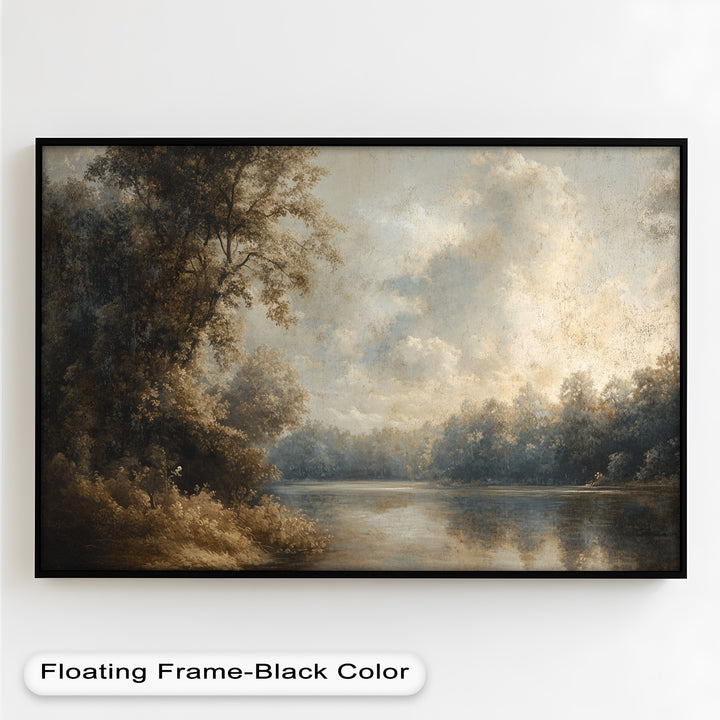 Forest Lake Wall Art – Nature Oil Painting