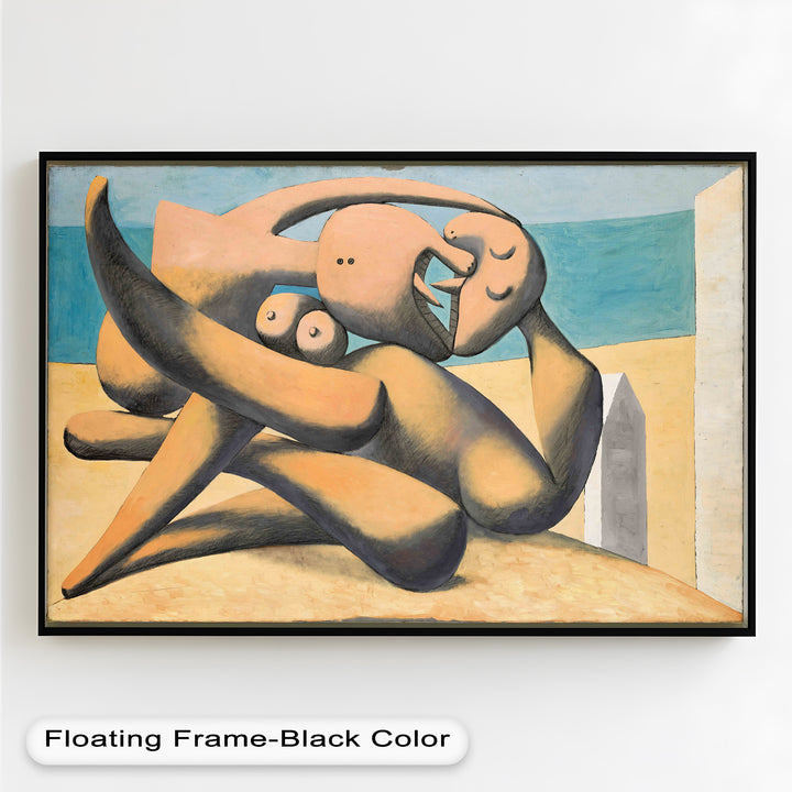Lovers by the Sea – Abstract Embrace Picasso Oil Painting