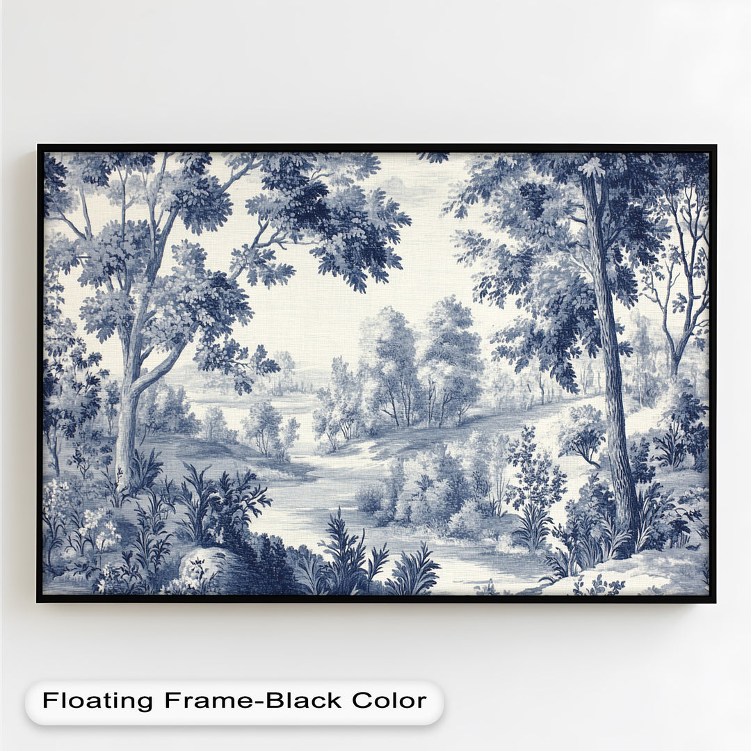 Monochrome Forest Wall Art – Classic Landscape Oil Painting