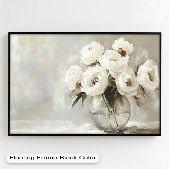 White Peony Bouquet – Floral Oil Paintings